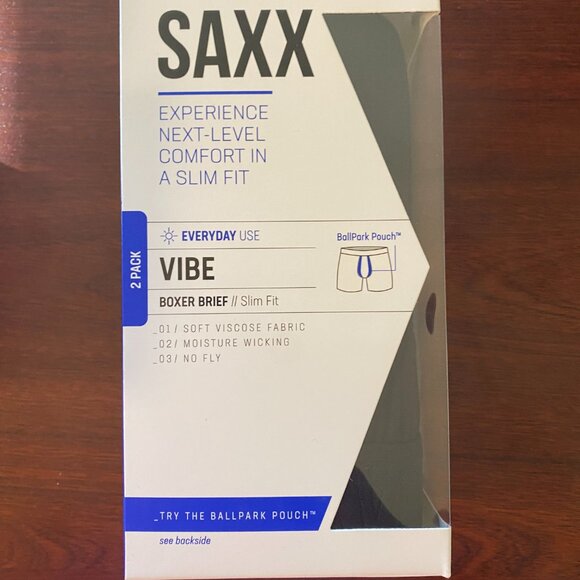 Saxx VIBE 2 pack Christmas Boxer Briefs "Woodsy Holiday & Buffalo" - Picture 2 of 3